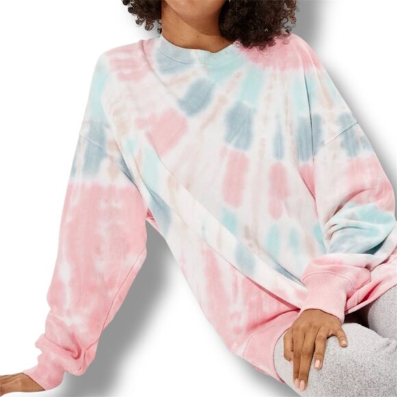 American Eagle Oversized Fleece Crew Neck Sweatshirt - Picture 1 of 8